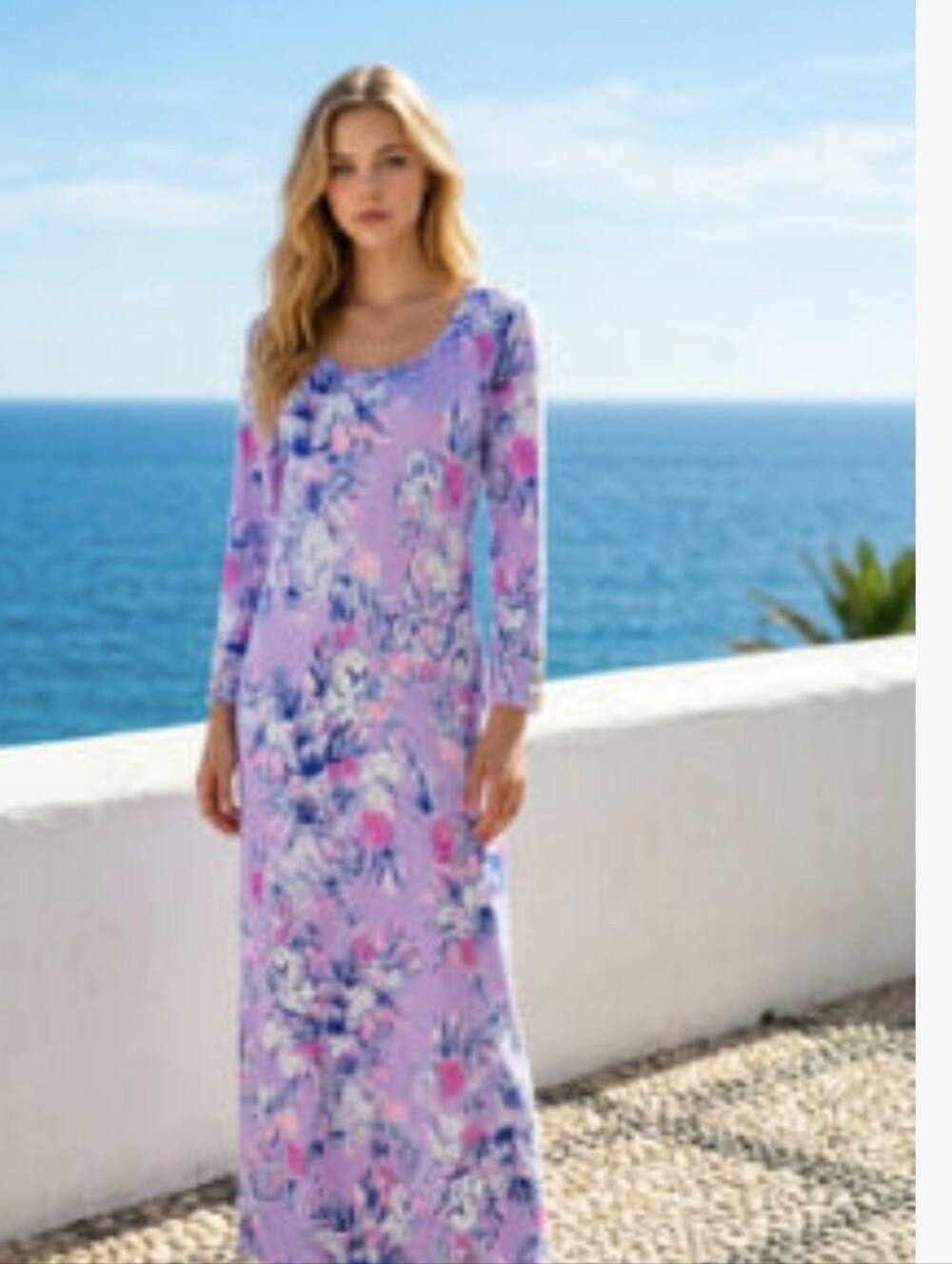 Lilly Pulitzer Lavender Floral Maxi Dress